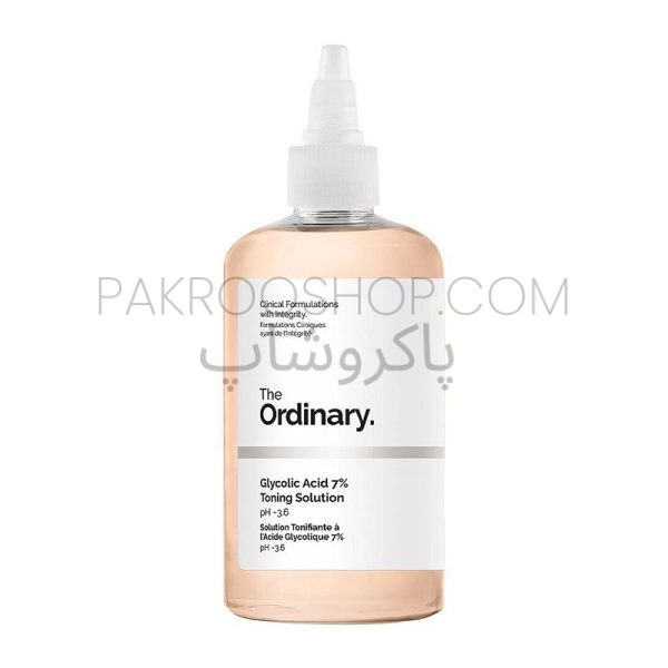 تونر لایه بردار و روشن کننده گلیکولیک اسید اوردینری پاکروشاپ