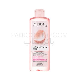 تونر پاک کننده و نرم کننده پوست های نرمال و مختلط لورال Loreal Lotus & Rose Toner Normal & Combination Skin 400ml