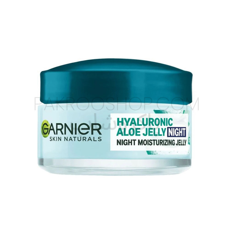 ژل آبرسان شب گارنیر حاوی آلوئه ورا و هیالورونیک اسید Garnier Hyaluronic Aloe Jelly Night Moisturizing 50ml