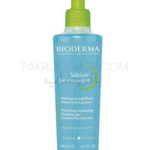 ژل شستشو پوست چرب و مختلط بایودرما مدل سبیوم Bioderma Sebium Gel Moussant 200ml