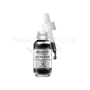 سرم لایه بردار گارنیر حاوی AHA+BHA و نیاسینامید Garnier KÖMÜR CİLT KUSURLARI KARŞITI Serum 30ml