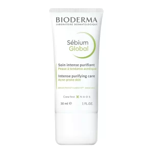 کرم سبیوم گلوبال بایودرما مناسب پوست های چرب و جوش دار Bioderma Sebium Global Intensive Purifying Care