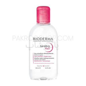 محلول پاک کننده آرایش میسلار واتر بایودرما مناسب پوست خشک و حساس Bioderma Sensibio H2O MakeUp Remover 250ml