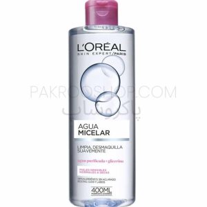 محلول پاک کننده میسلار واتر لورال مناسب پوست نرمال تا خشک Loreal Micellar Water For Normal to Dry Skin