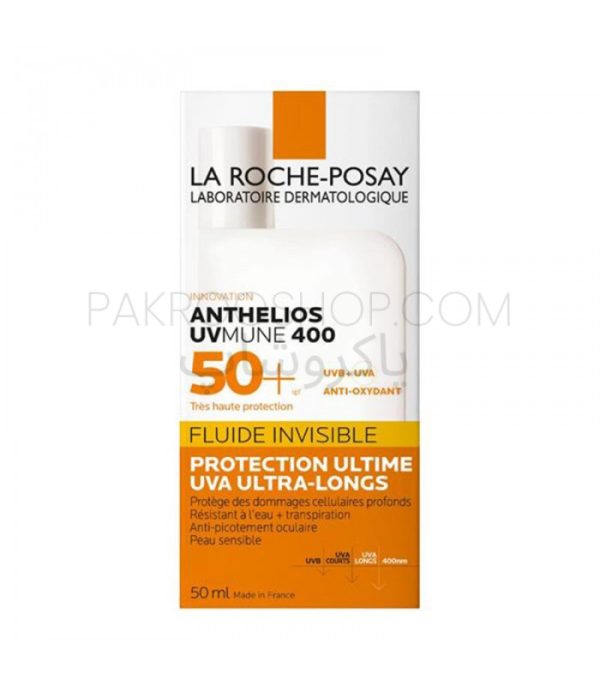 ضد آفتاب فلوئید لاروش پوزای رنگی La Roche Posay Anthelios SPF 50+ Fluid Invisble 50ml