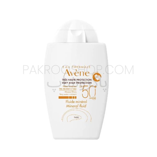 فلوئید ضد آفتاب اون مدل مینرال بی رنگ Avene Mineral Fluid SPF50