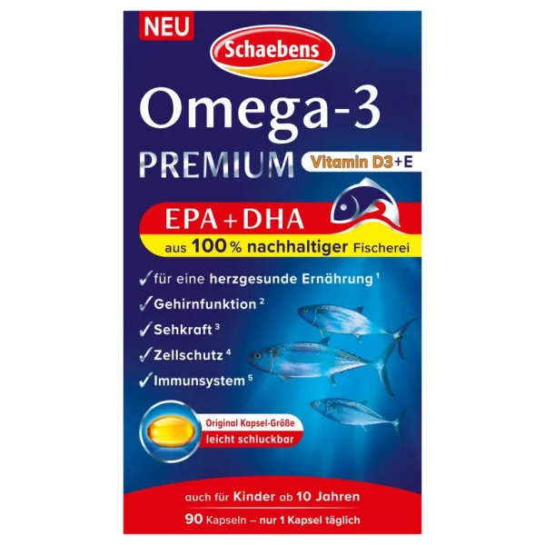 Schaebens Omega-3 Premium کپسول امگا 3 شابنز آلمان