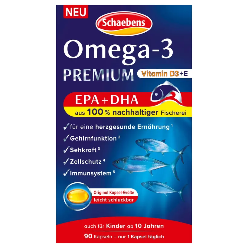 Schaebens Omega-3 Premium کپسول امگا 3 شابنز آلمان
