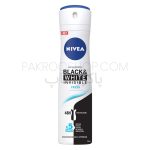 اسپری بدن زنانه نیوآ black & white invisible fresh ابی