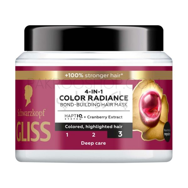 Gliss 4‑in‑1 Color Radiance ماسک مو 4 کاره مخصوص موهای رنگ شده گلیس
